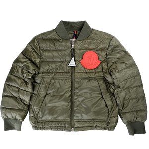 Moncler Kids "MOTU" Green Down Parka Jacket Coat